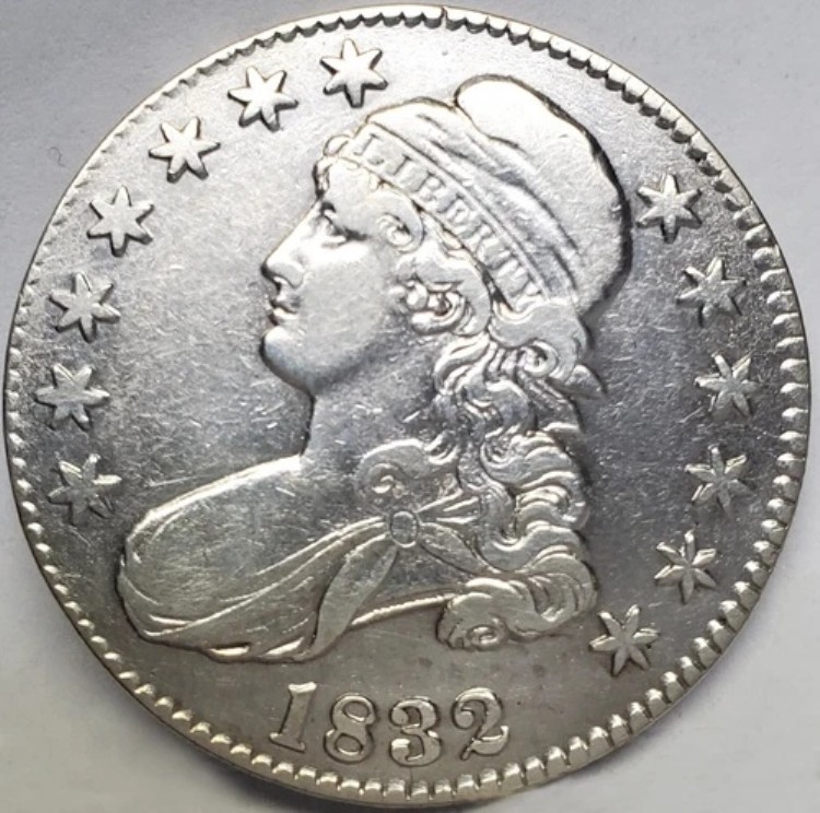 希少 1832年 P 米国 キャップドバスト ハーフドル 50セント 銀貨 #0071｜WORLD RESOURCE【KING店】