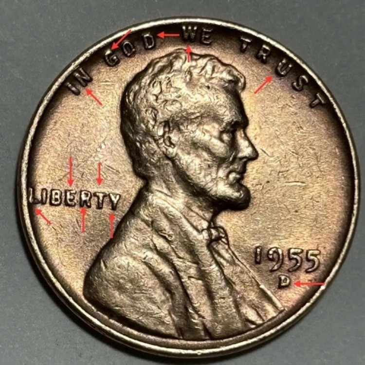 1955年 希少 Dミント 複数のリムエラー リバティDミントマークエラーなど 237,050円