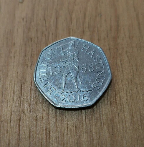 非常に希少な1066年ヘイスティングスの戦いの50ペンス硬貨。価値63,000ポンド。お買い得価格