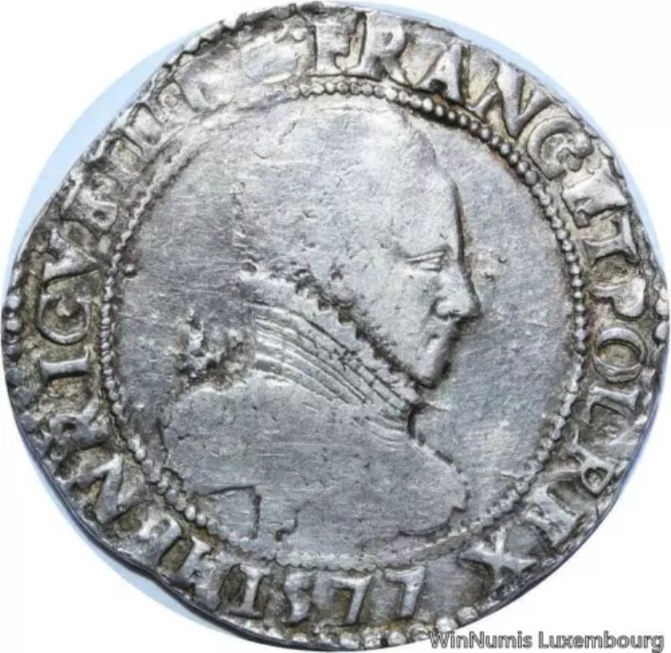 Q8464 希少 ハーフフラン アンリ3世 1577年 P ディジョンクロワッサン シルバースター|WORLD RESOURCE【KING店】