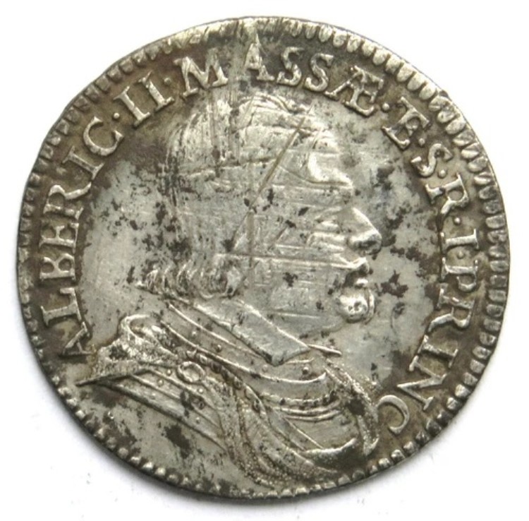 レア！ 8 ボロージーニ 1663、イタリア マッサ ディ ルニジャーナ、アルベリコ 2 世 (1662-1664)