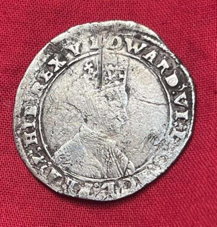 1547-53 エドワード6世 大型銀貨 ヘンリー8世の一人息子 若い当主