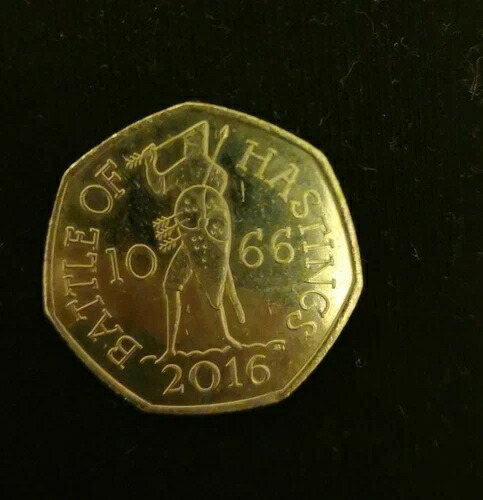 希少な50ペンス硬貨、ヘイスティングスの戦い（1066年）