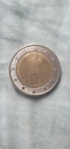 希少なドイツ2ユーロ硬貨 2003年 J文字 コレクターズアイテム