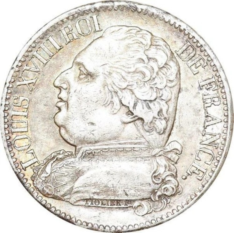 O9919 希少 5フラン ルイ18世 1814 L バイヨンヌ シルバー シルバー SUP53 55-|WORLD RESOURCE【KING店】