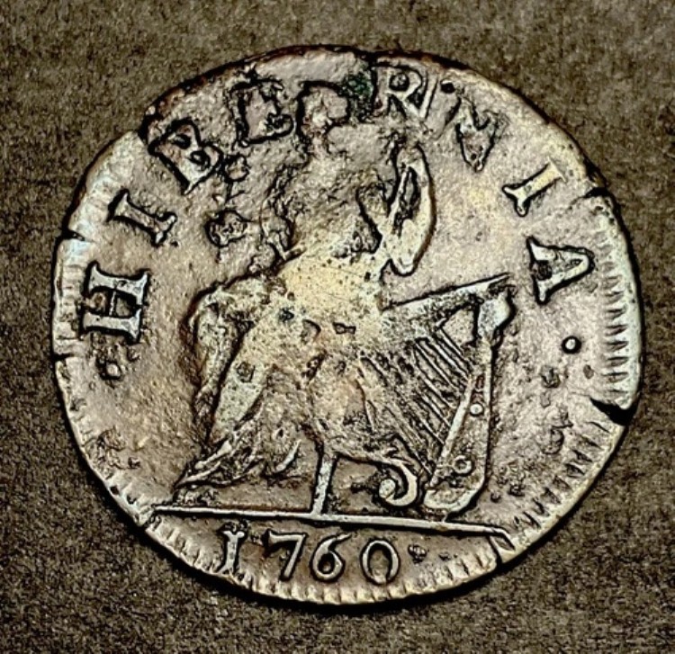1760年 USA Voce Populi ハーフペニー VOOE N.3、2.7-E、W-13930