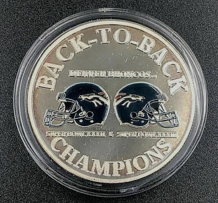 希少！シリアルナンバー19デンバーブロンコスENVIROMINT BACK 2 BACKスーパーボウルシルバー！｜WORLD RESOURCE【KING店】