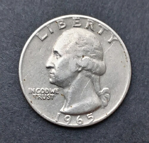 楽天市場】アメリカ 25セント クォーターダラー ワシントン VF 1965年