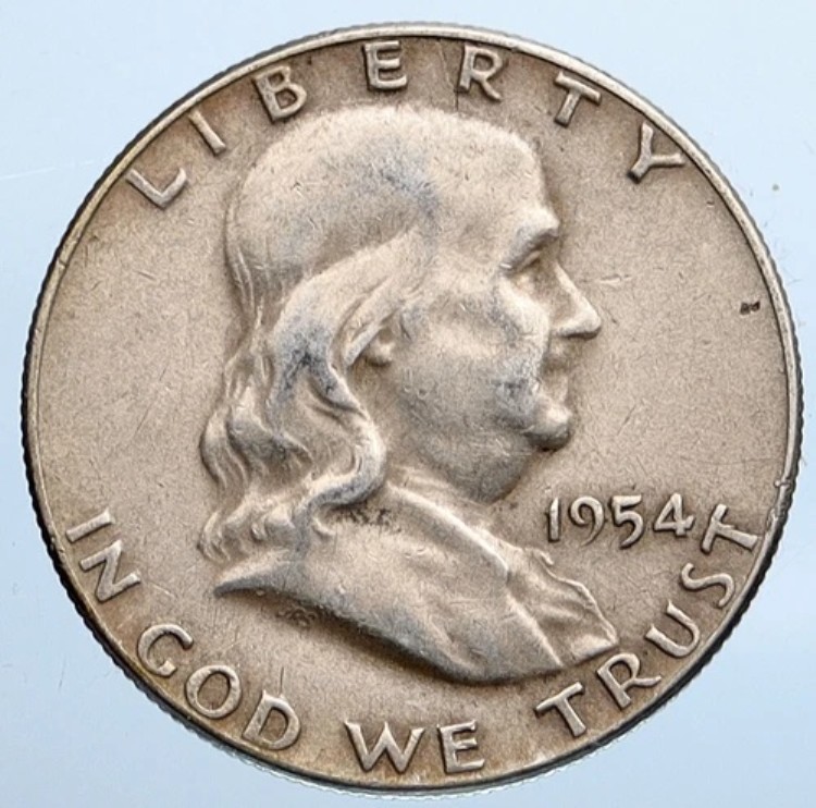 1954年 P 米国 ベンジャミン・フランクリン リバティベル プルーフ シルバー ハーフドル コイン i115211｜WORLD RESOURCE【KING店】