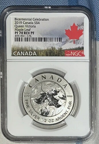 カナダ。2019年、4ドル、銀貨 - PCGS PR70 REV PE ヴィクトリア女王生誕200周年記念｜WORLD RESOURCE【KING店】