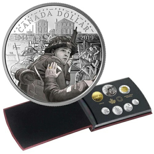 2019年カナダ 7枚セット 銀貨 1ドル プルーフセット D-デイ75周年記念 #33-01