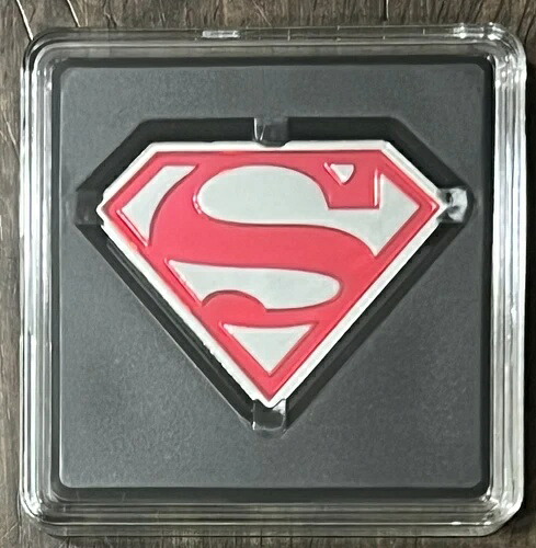 2021年 ニウエ 2ドル DC スーパーマン 1オンス .999 シルバー カラーコイン 箱・COA付き #295/5000