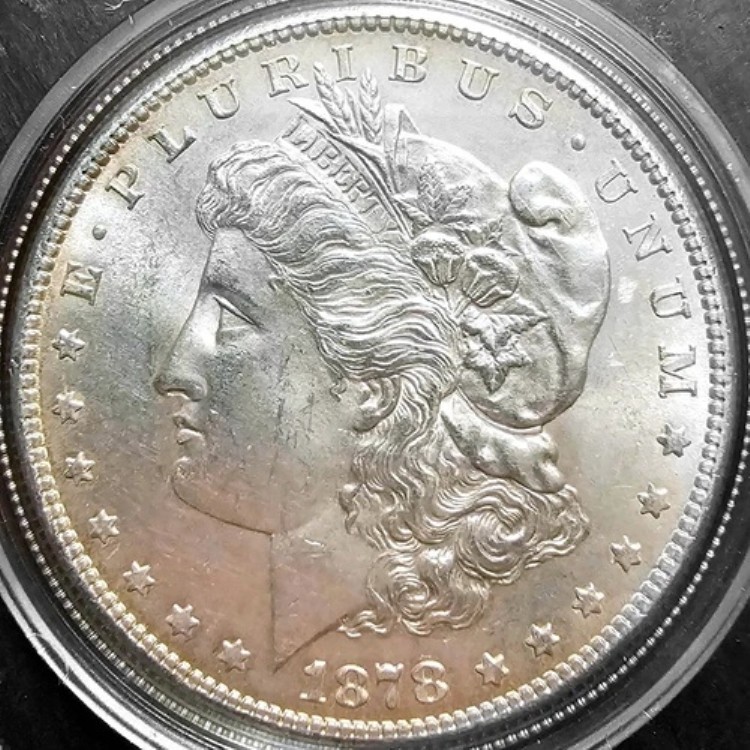 1878年 S モーガン シルバー ドル 1 ドル US コイン 裏面 78 プルーフライク PL BU UNC PQ MS+