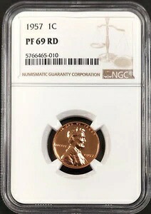 1957 年プルーフ リンカーン セント、NGC により PF 69 RD 認定!｜WORLD RESOURCE【KING店】