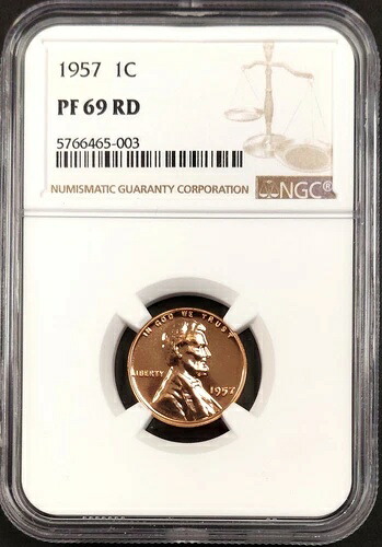 1957 年プルーフ リンカーン セント、NGC により PF 69 RD 認定!｜WORLD RESOURCE【KING店】
