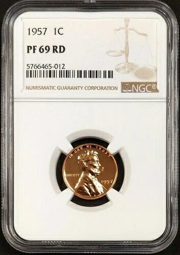 1957 年プルーフ リンカーン セント、NGC により PF 69 RD 認定!｜WORLD RESOURCE【KING店】
