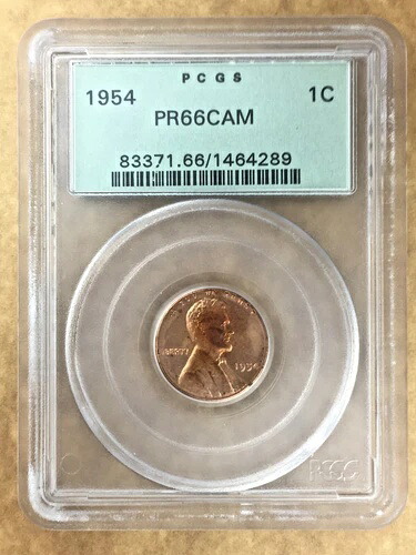 1954年リンカーン・ウィート・セント ? PCGS PR66 CAM ? レッドカメオ1セントペニー（OGH）｜WORLD RESOURCE【KING店】