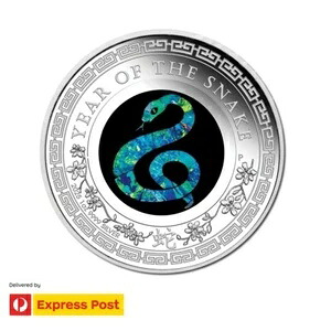 ?? 2025年オーストラリア産オパール蛇年銀貨（手元にあり、すぐに発送可能）｜WORLD RESOURCE【KING店】