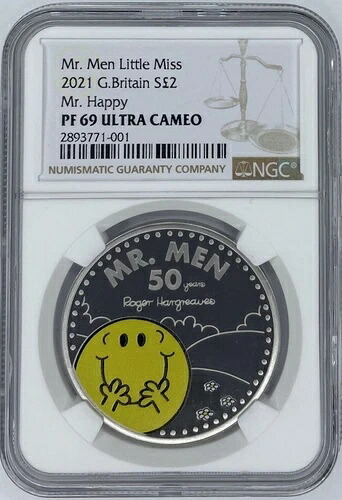 2021年 英国 シルバー 2ポンド ミスターハッピー プルーフ NGC