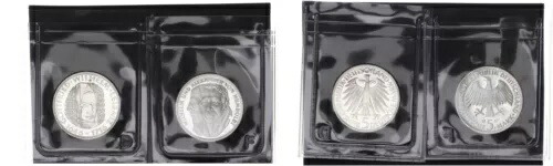 1966 D、1967 F 5 マーク・ライプニッツとフンボルト記念コイン（プラスチックスリーブ入り）