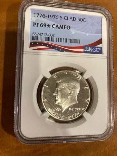 1976年 S ケネディ ハーフダラー 50セント NGC PF69 ? スターカメオ 希少 200周年記念プルーフ 101,035円