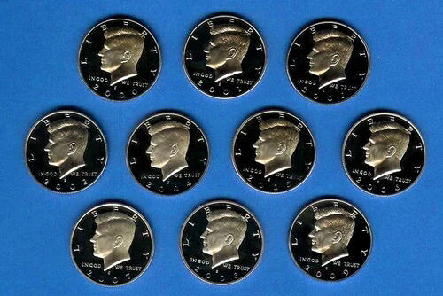 2000年 - 2009年 90%銀貨 プルーフ ケネディ ハーフダラー 10枚セット｜WORLD RESOURCE【KING店】