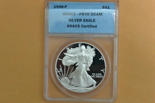 1998-P プルーフ アメリカン シルバー イーグル ANACS PR70 DCAM｜WORLD RESOURCE【KING店】