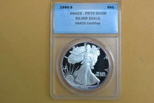 1990-S プルーフ シルバー アメリカンイーグル ANACS PR70 DCAM - トーニング｜WORLD RESOURCE【KING店】