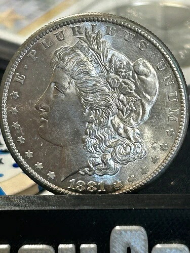 未使用 1881-S サンフランシスコ造幣局発行 モルガン銀貨