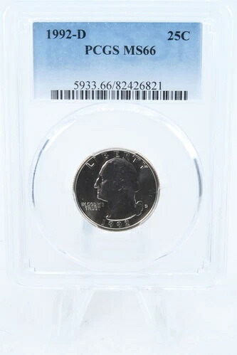 1992-D PCGS MS66 ワシントン クォーター ビジネス ストライク 25セント