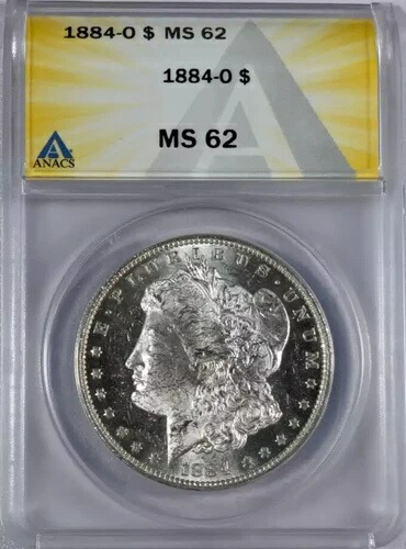 1884年 O モルガン銀貨 ANACS MS-62