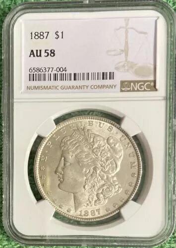 1887-P 非常に美しいスラブコイン *** モルガン・ダラー *** 写真をご覧ください! #7750