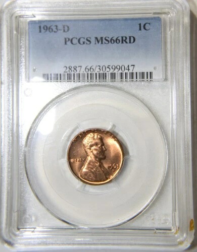 1963年 D リンカーン記念館セント。PCGS、MS66RD。説明をご覧ください。[30599047] 56,100円