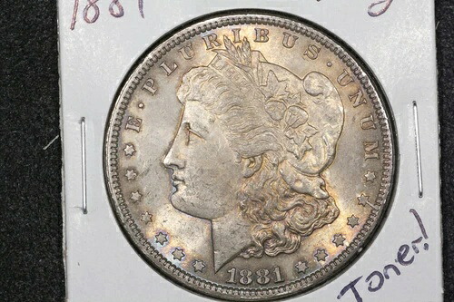 1881 年モルガン ダラー、チョイス トーン アンクル