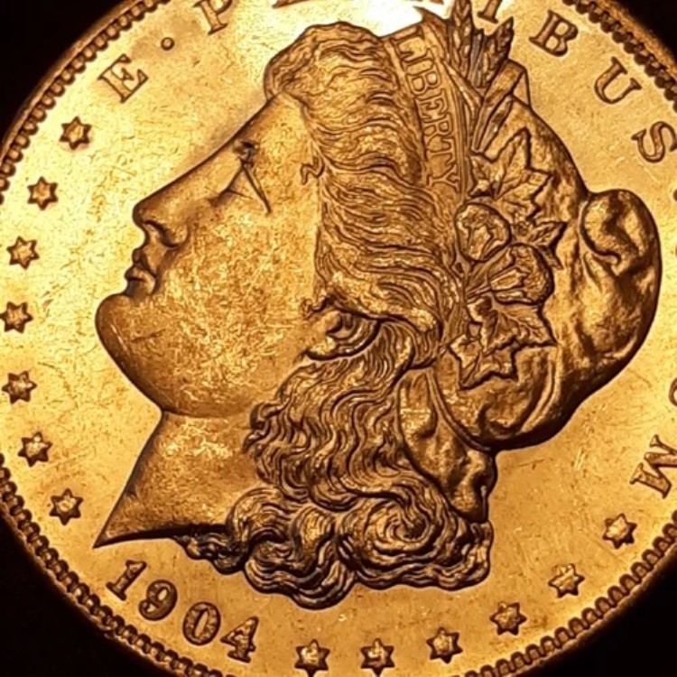 1904-O モルガン銀貨 (BU63/65 PL)