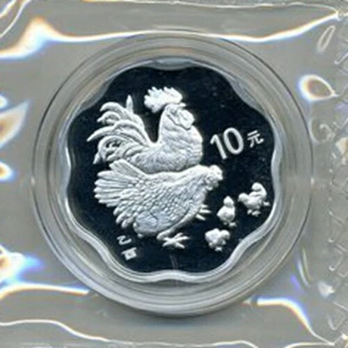 2005年 中国 10元 銀貨 中国十二支 酉 梅の花 銀貨 1オンス