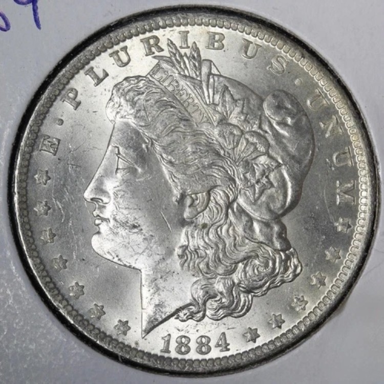 1884年 モルガン銀貨 BU *未流通* MS E382 JDHC
