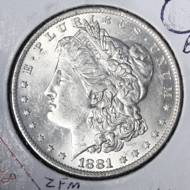 1881-O モルガン銀貨 CHOICE BU *未流通* MS E245 ZFM