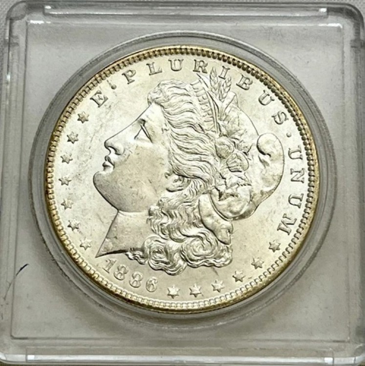1886年モルガン銀貨（BU）カプセル入り美麗コイン