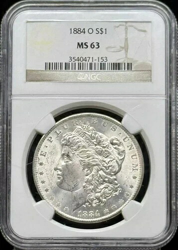 1884年 O モルガン銀貨 NGC MS-63 56,100円