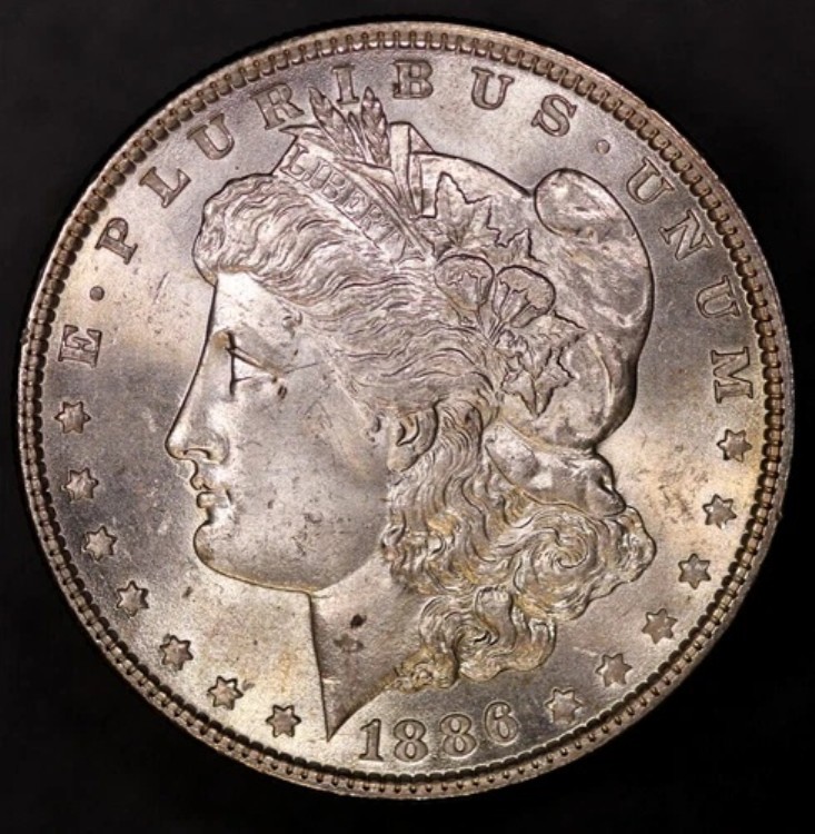 1886年モルガン銀貨 オリジナルコレクションより新品 - ロット番号AA 7602