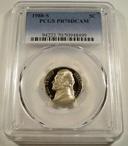 1984-S 5セント PCGS PR70DCAM ジェファーソン ニッケル プルーフ ディープカメオ PR 70 DC 56,100円
