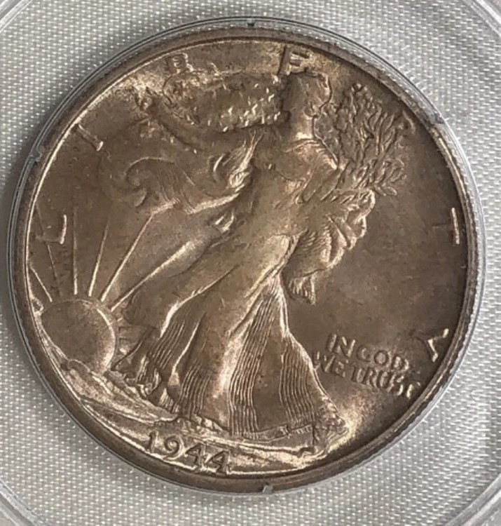1944-Sウォーキング・リバティ・ハーフダラー。PCGS MS62。ラトラー。