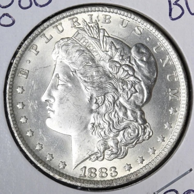 1883-O モルガン銀貨 BU *未流通* MS E211 QHN