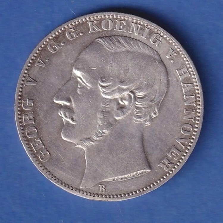 ハノーバー銀貨 1ターラー ジョージ5世 ワーテルローの勝者 1865年 XF-｜WORLD RESOURCE【KING店】 101,640円