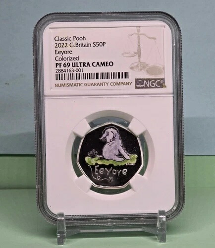 2022年 イギリス 50ペンス ディズニー クラシック プーさん - イーヨー - NGC PF69 UC ニウエ