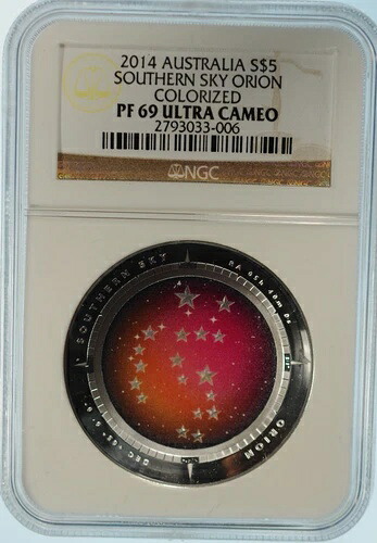 2014年 オーストラリア S$5 サザンスカイ オリオン カラーライズ NGC PF69 ウルトラカメオ