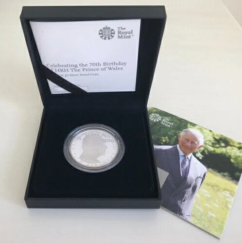 Simply Coins ~ 2018年 シルバープルーフ チャールズ皇太子 70周年記念 5ポンドコイン