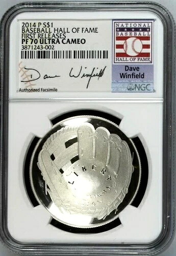 USA 2014-P 75周年記念野球 NGC PF70 米国銀貨 $ドル デイブ・ウィンフィールド