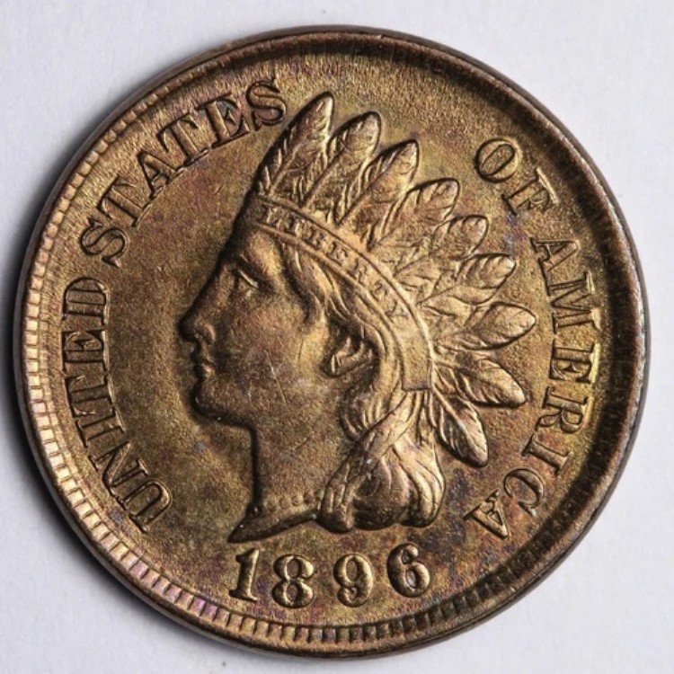 1896年インディアンヘッドセントペニーBU *未流通* MS E164 RLA